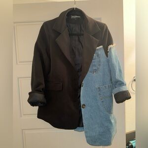 Denim Patchwork Blazer